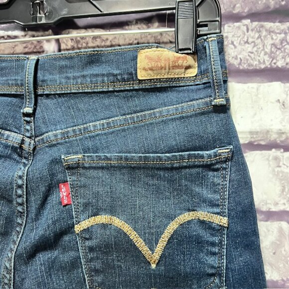 Levis 512 Straight Leg Perfectly Slimming Blue Jeans Size 10 - Picture 7 of 9